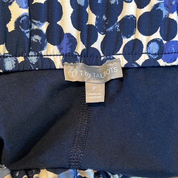 T by Talbots Blue White Mini Skort Skirt Size P XS - Picture 8 of 10